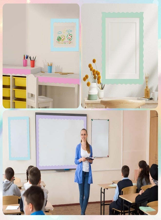 peony man 240 Ft Pastel Bulletin Board Borders Colorful Classroom Borders Scalloped Border Trim Pastel Bulletin Board Decorations for Classroom Chalkboard Home Wall Office Decoration, 6 Rolls - Image 5